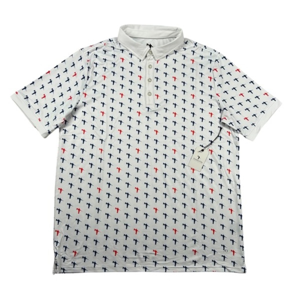 Anderson Ord Shirt Mens L Golf Polo Liberty Patriotic Performance Wicking UPF